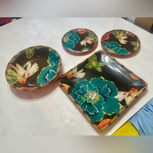 Certified International Tracy Porter Poetic Wanderlust Floral Boho 4 Piece Set